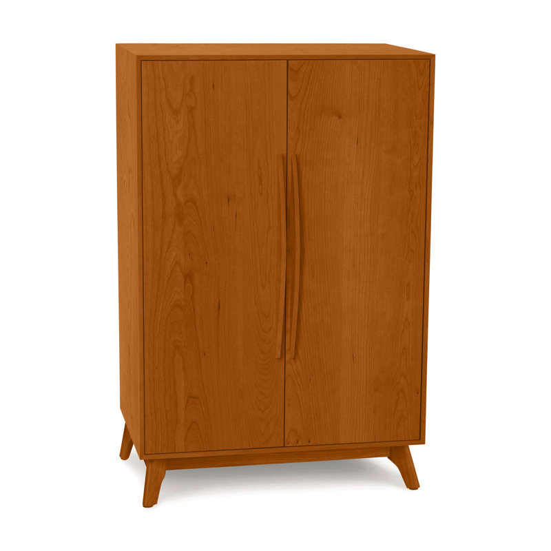 Catalina Solid Wood Bar Cabinet, Autumn Cherry