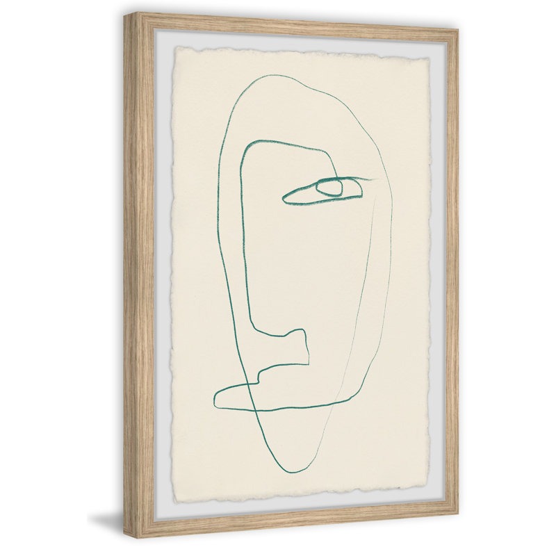 Moody Face - Single Picture Frame Print, 91cm H x 61cm W x 3.81cm D