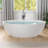Cestino 66.5'' x 36.375'' Soaking Solid Surface Bathtub