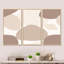 Shapes in Earth Tones I - 3 pièces, cadre flottant, impression sur toile-1340594898-1340594899