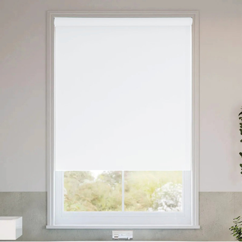 Indoor blackout Trimmable roller blind, 210cm L x 60cm W, White