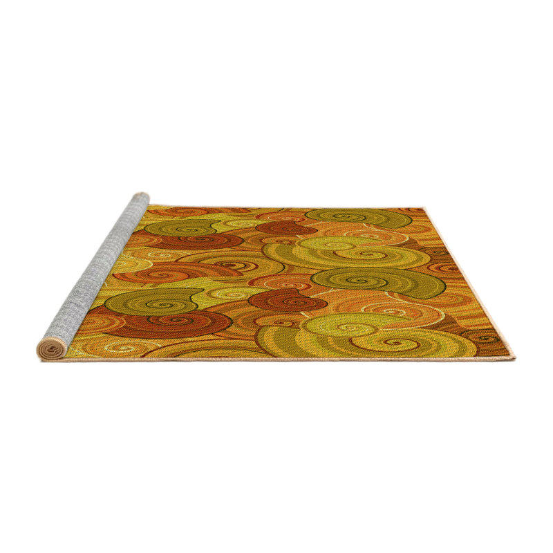 Chenille Abstract Indoor Rug, Round 4'