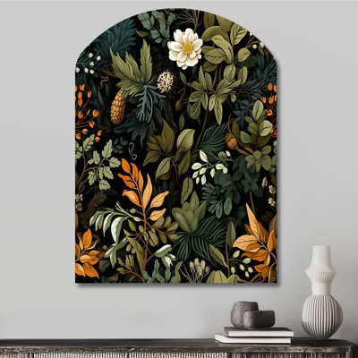 Helzer - Floral Arch Shape Metal Wall Sculpture