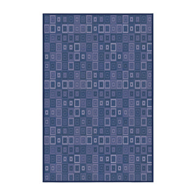 Tapis abstrait bleu