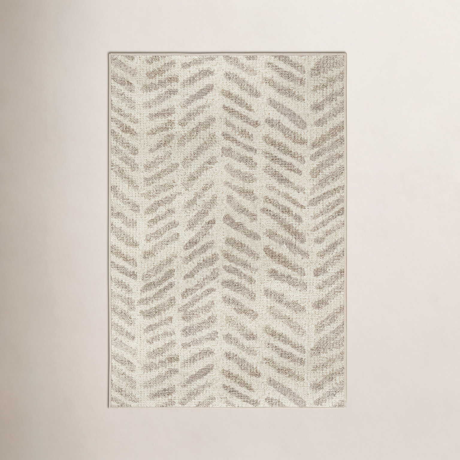 Rowley Grey Machine Washable Geometric Rug, Rectangle 6' x 9'