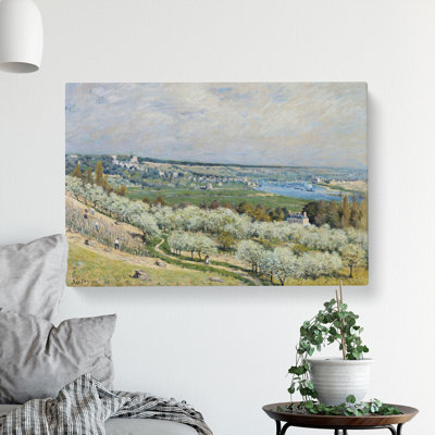 Terrace At Saint Germaine by Alfred Sisley - Wrapped Canvas Painting