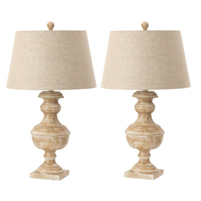 Fodor Cream Beige Coastal Bedside Lamp  (Set of 2)