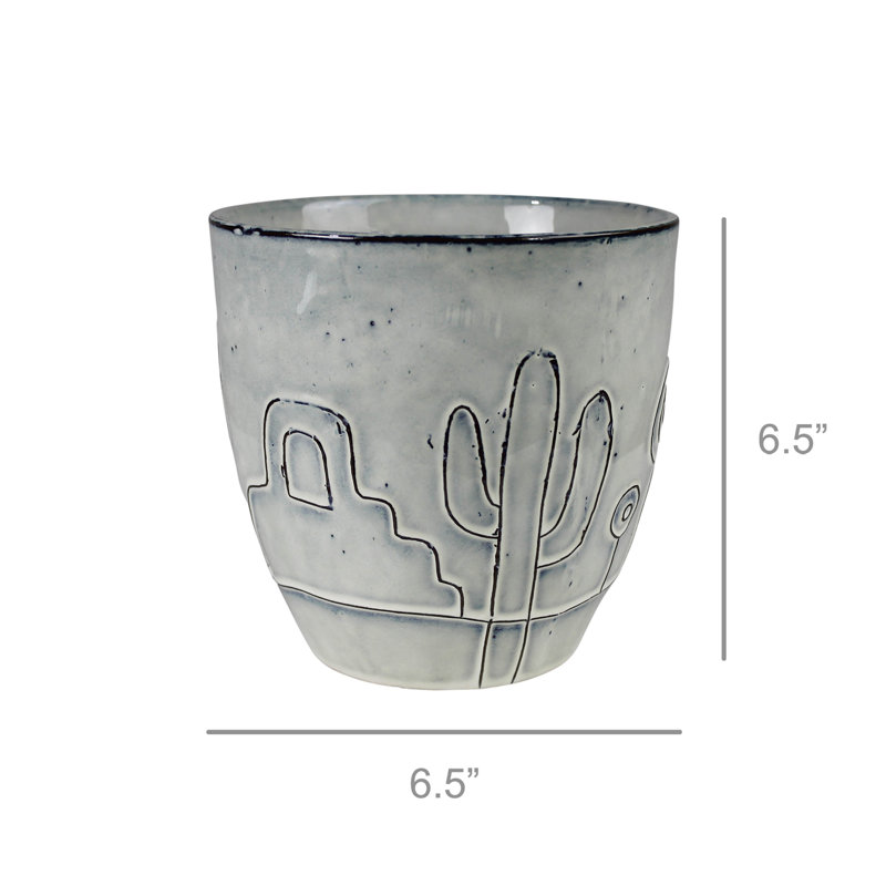 Cache pot Angeleque Cactus, H 6,5 po x l 6,5 po x P 6,5 po