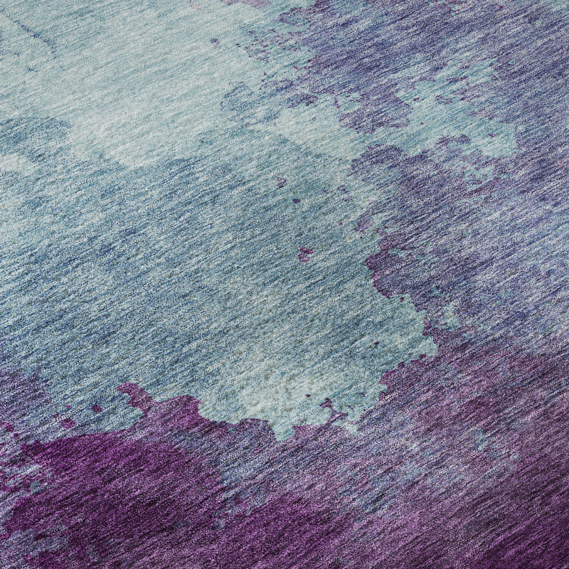 Premium Machine Washable Ducote AMF1138 Watercolors Rug, Rectangle 10 pi x 14 pi