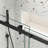 Bathroom Shower Sliding Door - 5/16" Tempered Glass, Matte Black, Leak Design Glass For Easy Clean & Stable