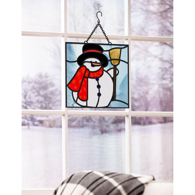 Bonhomme de neige teinté Suncatcher