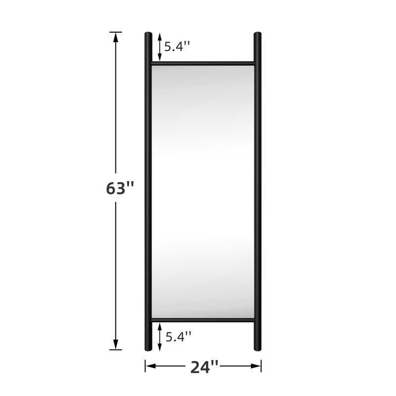 Miroir rectangulaire polyvalent robuste en bois massif
