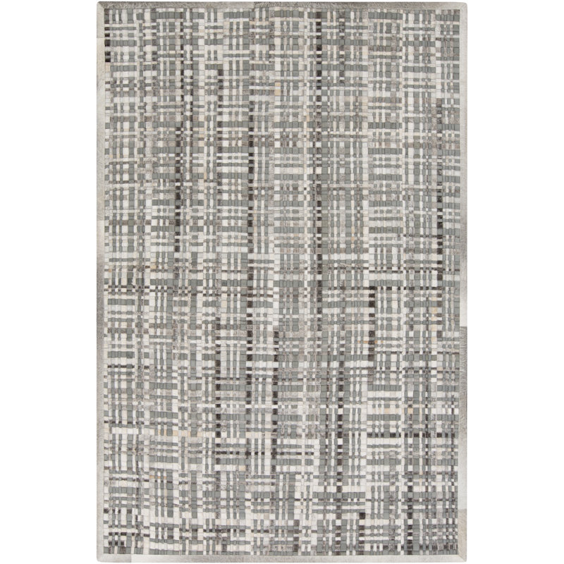 Tapis gris tissé à la main Woollard, Rectangle 2 pi x 3 pi