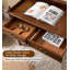 Bureau élégant en bois massif de style victorien avec pieds tournés-1361454840