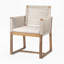 Fauteuil d'extérieur en bois d'acacia avec corde-253272251
