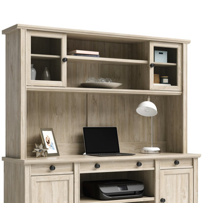 Traditional Style Office With Brown Finish, 4 Horizontal Adjustable Shelves, Closed Back, Engineered Wood, Holds 24 Thread Spools, 16" X 13 7/8" , Instruction For Setting Up Making
