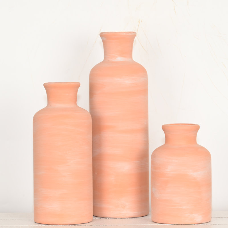 Dalonte Ceramic Vase Set, Orange