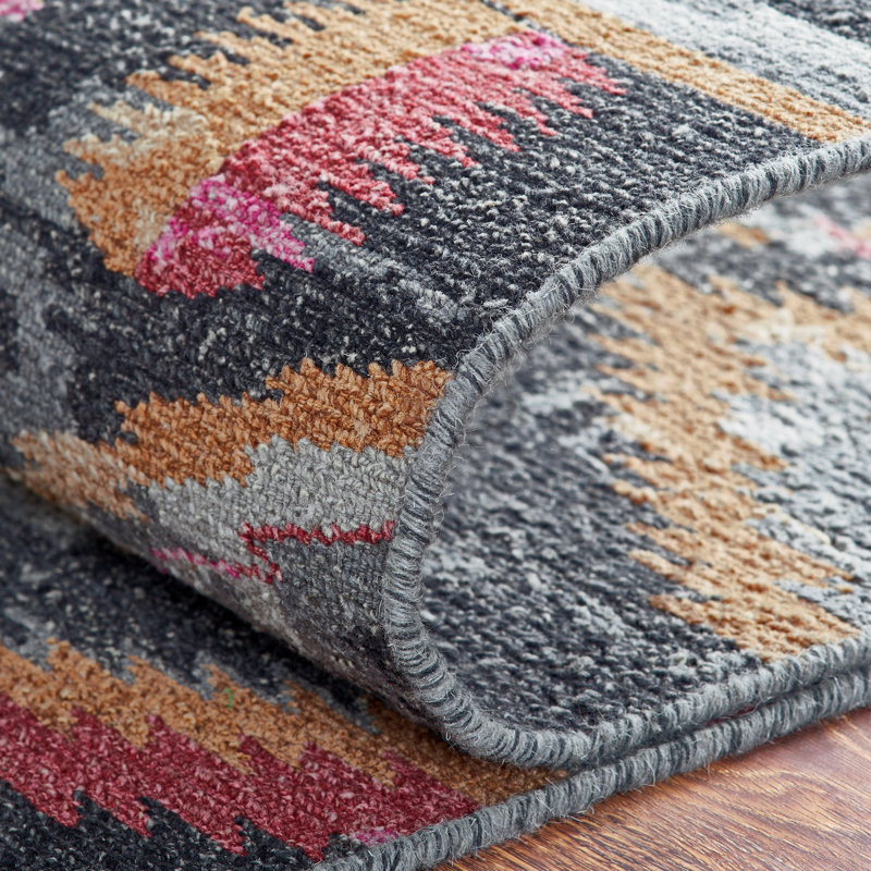 Tapis noué à la main en laine tissée à plat Seagle, Rectangle 9 pi x 12 pi