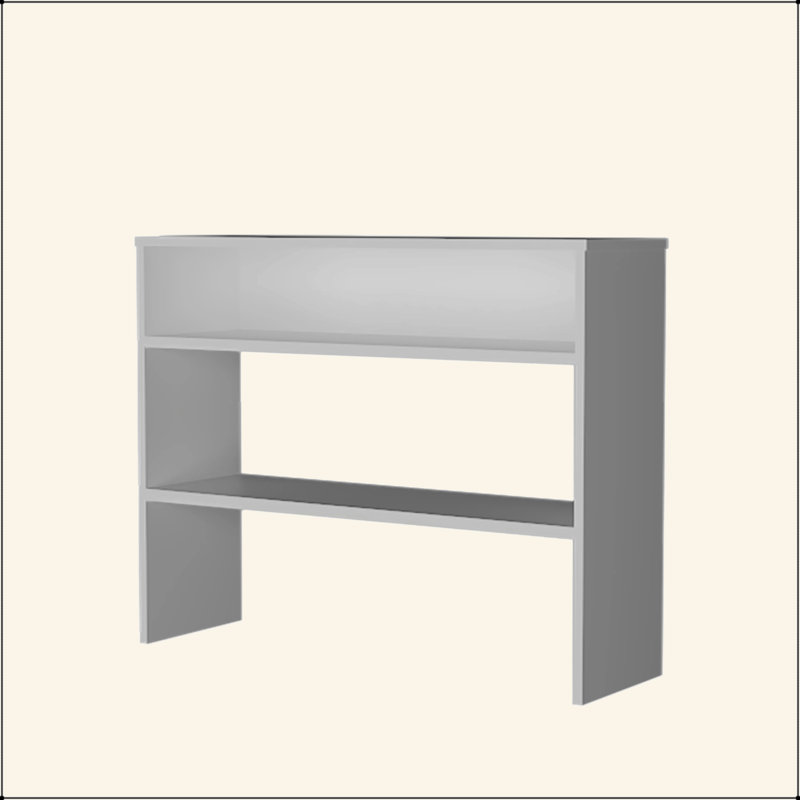 White Console Table With Open Storage