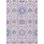 3' X 5' Blush Lavender And Purple Floral Washable Indoor Outdoor Area Rug