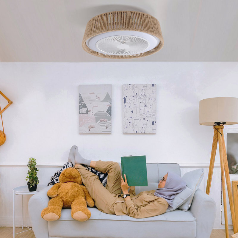 Ventilateur de plafond 21 po avec cordon et lumière