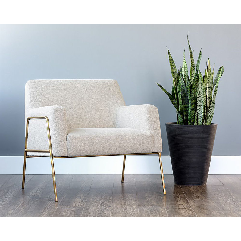 Cybil Armchair, Cream Performance Basketweave
