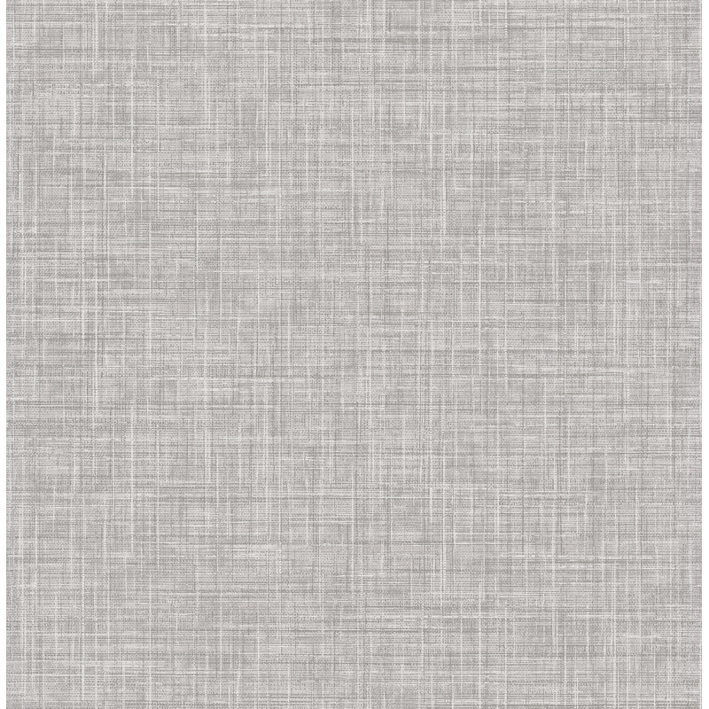 Rouleau de papier peint L 33 pi x l 20,5 po Barkley Linen, Gris