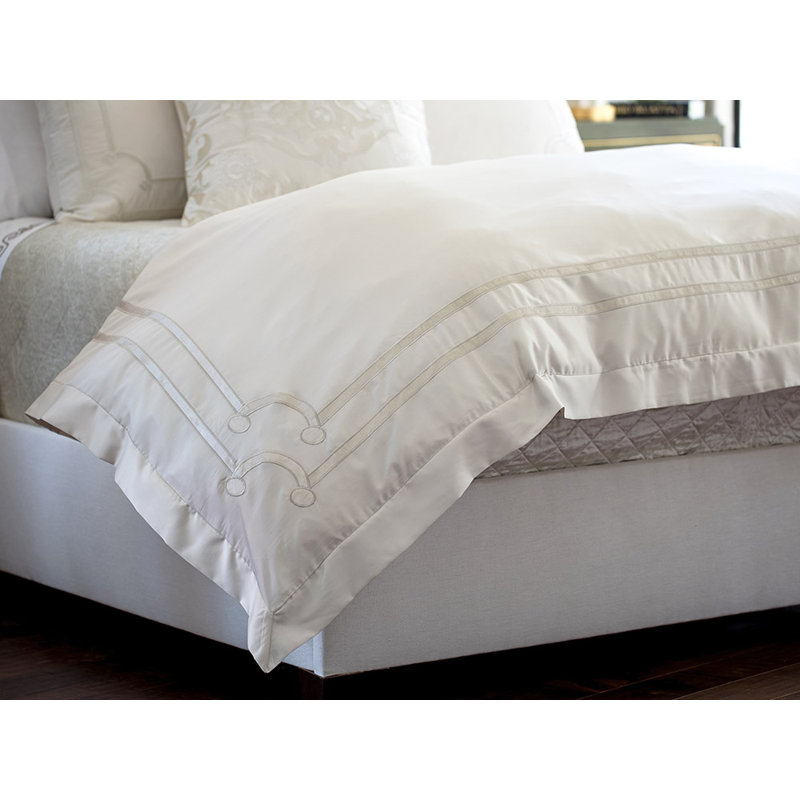 Vendome Velvet Duvet Cover, Ivory, Queen