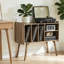 Record Player Stand With 4 Cabinets , Large Mid-Century Turntable Stand With Wood Legs, Vinyl Storage Table For Living Room Bedroom-1491048023
