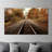 « automne rails », reproduction de photo sur verre