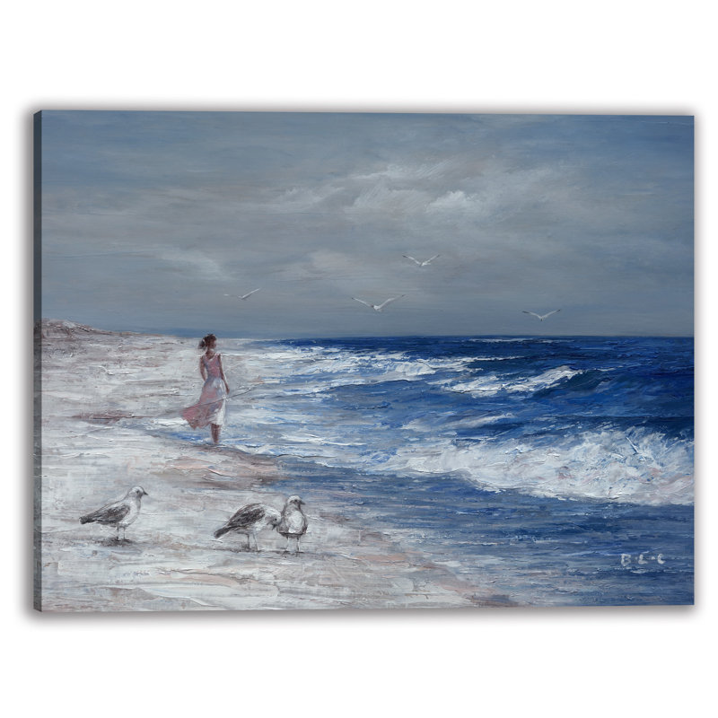 «Taber Seaside Encounter» sur toile, H 12 po x l 16 po x P 1,5 po