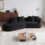 Canapé modulaire surdimensionné en chenille de 112 po avec 4 coussins Boneless-32142531-32142535
