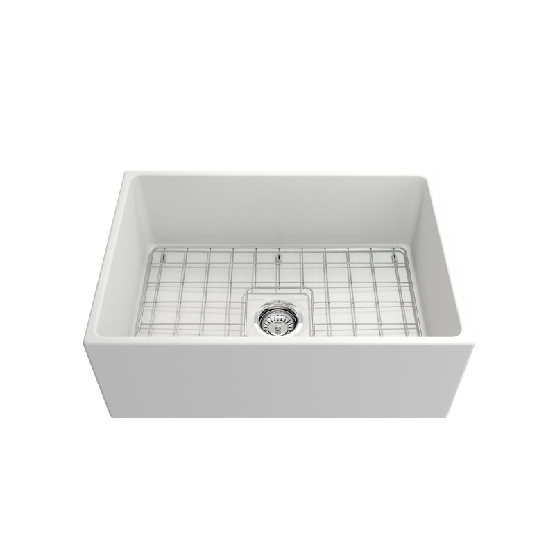 27'' L Kitchen Sink, Matte White
