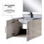 Meuble-lavabo simple blanc lustré 24 po X P 22 po D, comptoir en marbre de Carrare, 18 po Ensemble miroir et robinet