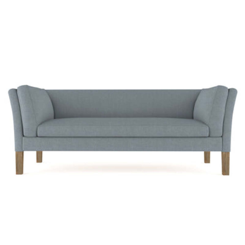 Charlton Flared Shelter-Arm Sofa, Weathered, 31" H x 96" W x 33" D, Box Weave Linen Oyster