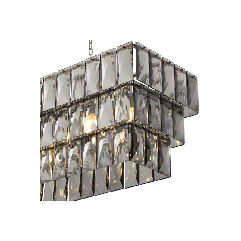 Amazone 10 - Light Nickel Unique/Statement Pendant, Smoke