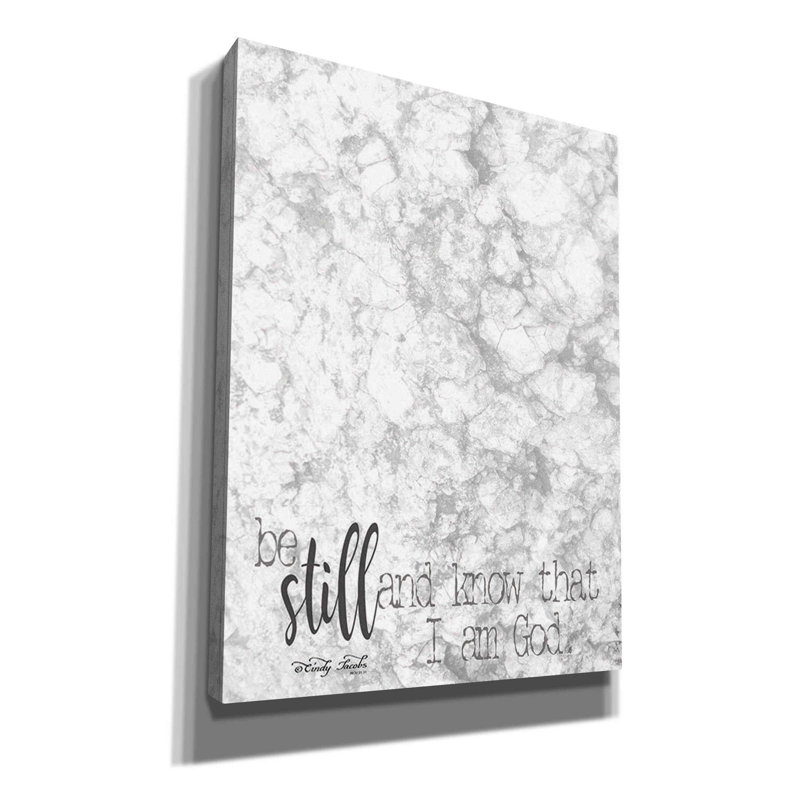 'Be Still' by Cindy Jacobs, Canvas Wall Art, 16" H x 12" W x 0.75" D
