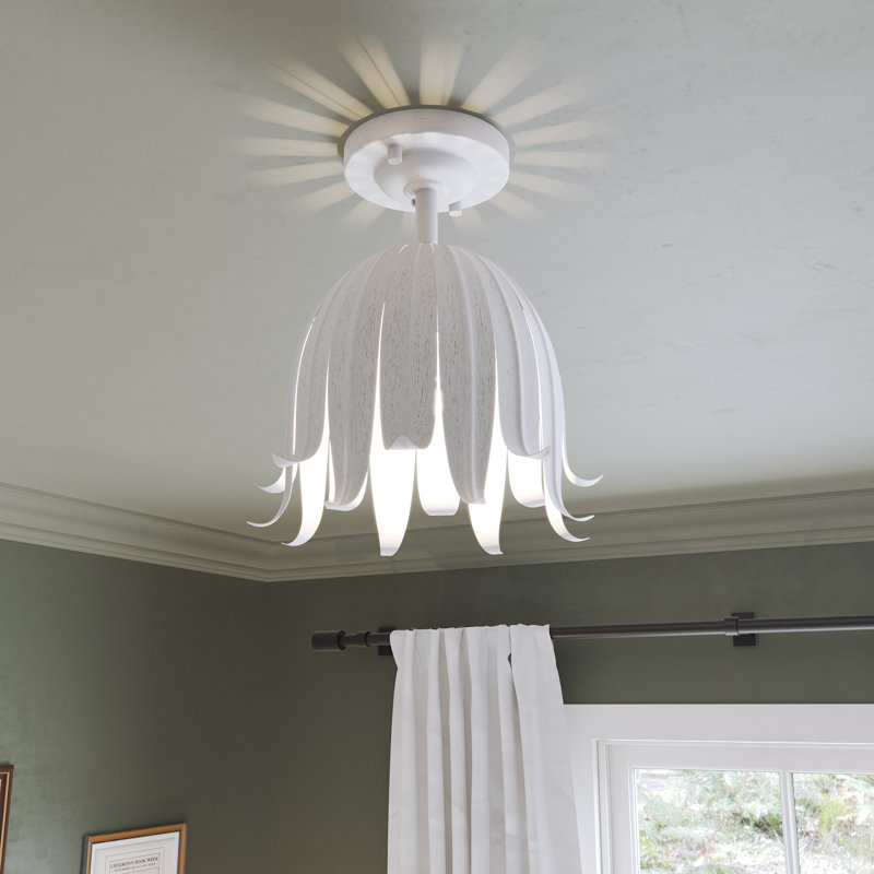 Semi Flush Mount, White