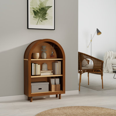 3-Tier Arched Small Bookcase Bookshelf