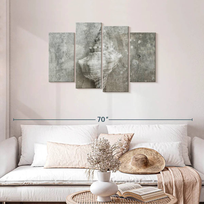 Coquillage Aletra conque gris, H 27 po x l 43 po