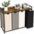 4 Section Laundry Hamper With Shelf, Laundry Sorter With Pull-out Removable Bags And Wheels, Metal Frame Large Capacity Laundry Basket Organizer For Laundry Room Storage, Rustic Brown
