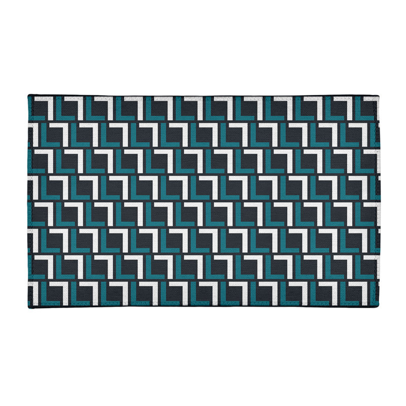 Geometric Indoor Rug, Rectangle 2' x 3'