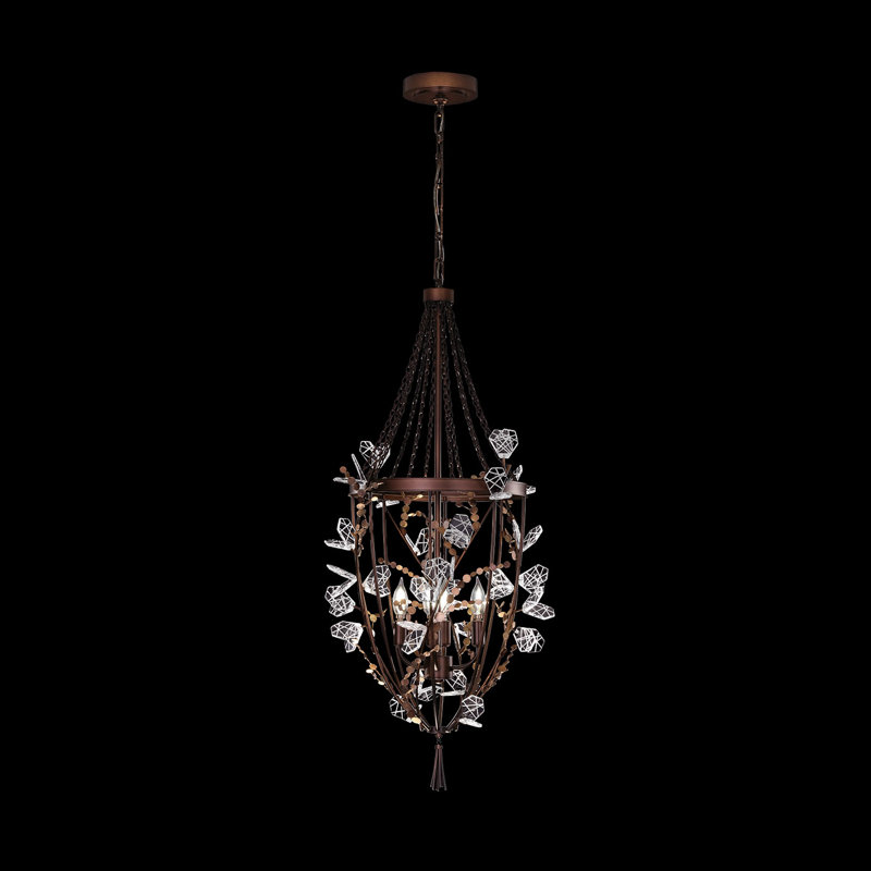 Luminaire suspendu rond 19,75 po Volare, Bronze brossé