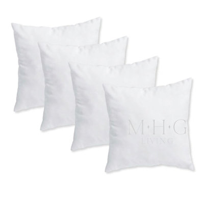 White Square Throw Cushion Insert (Pack of 4)