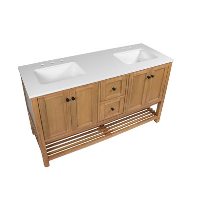 Binne 60'' Double Bathroom Vanity with Top