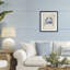 Crabe floral bleu, reproduction sous verre, design par Arlington Prints-1076445981-1076445979