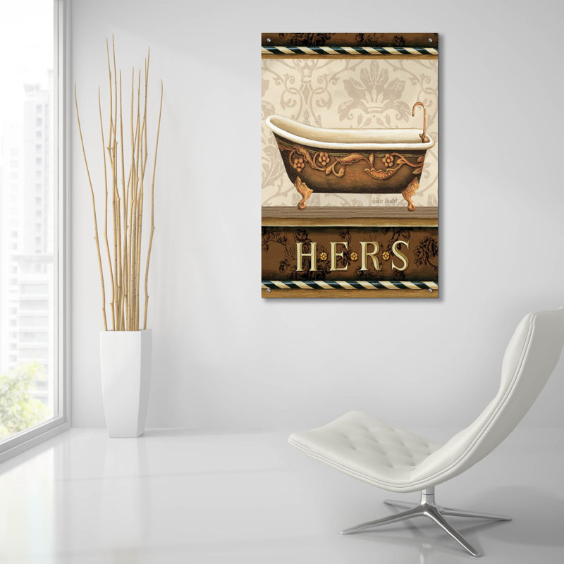Art mural en verre acrylique «Bath II» par Lisa Audit, H 36 po x l 24 po x P 0,2 po