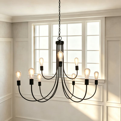 Otho 9 - Light 51" W Oversized Dimmable Chandelier