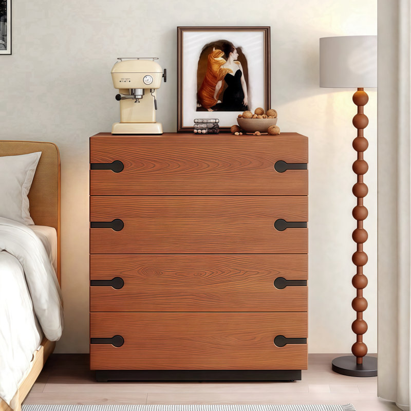 Commode d'appoint de rangement moderne à 4 tiroirs