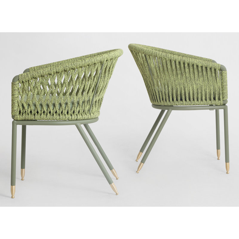 Harada Outdoor Dining Armchair, Kiwi Flat Ropetek